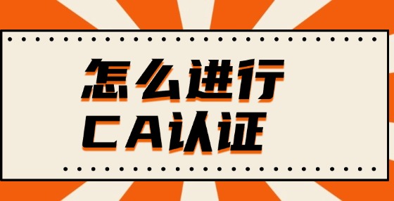 怎么進行CA認(rèn)證？