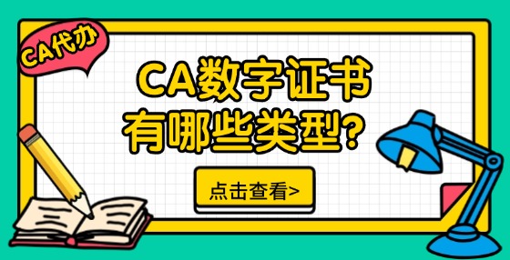CA數(shù)字證書有哪些類型？
