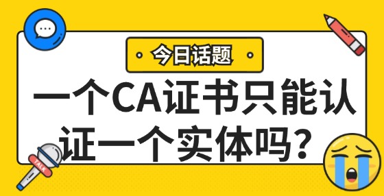 一個CA證書只能認(rèn)證一個實體嗎？