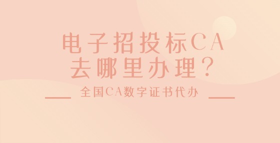 電子招投標CA去哪里辦理?
