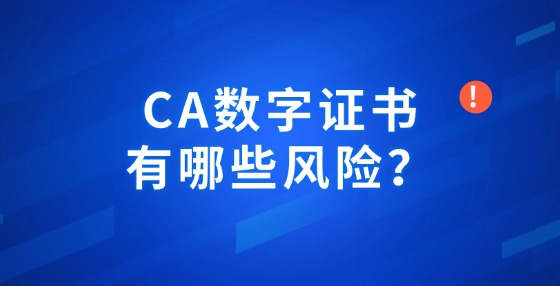 CA數(shù)字證書有哪些風(fēng)險(xiǎn)？