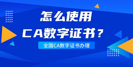 怎么使用CA數(shù)字證書？