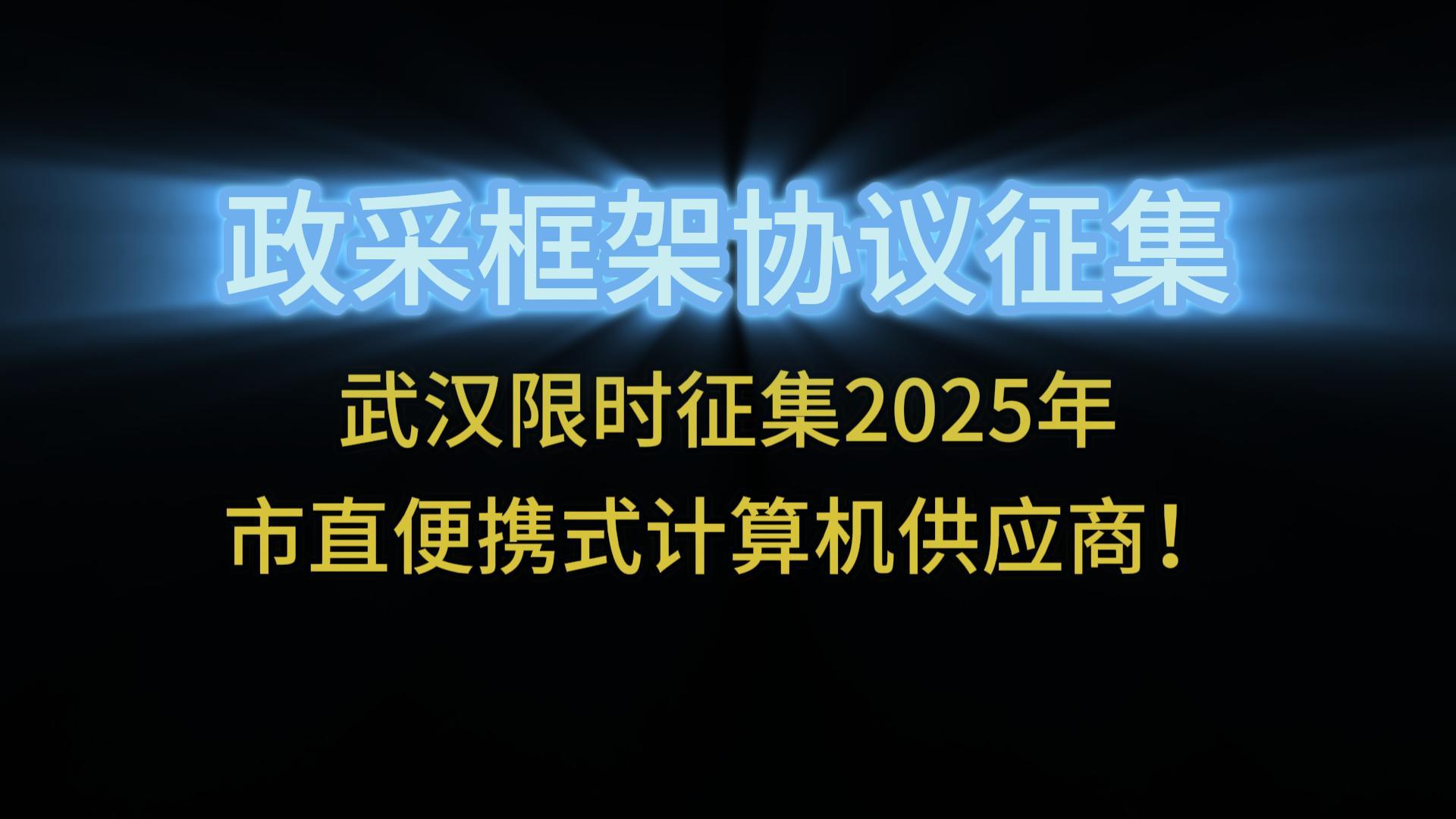 武漢限時(shí)征集2025年市直便攜式計(jì)算機(jī)供應(yīng)商！